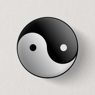 Badge Rond 2,50 Cm Yin et bouton de Yan