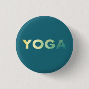 Badge Rond 2,50 Cm Yoga Texte coloré