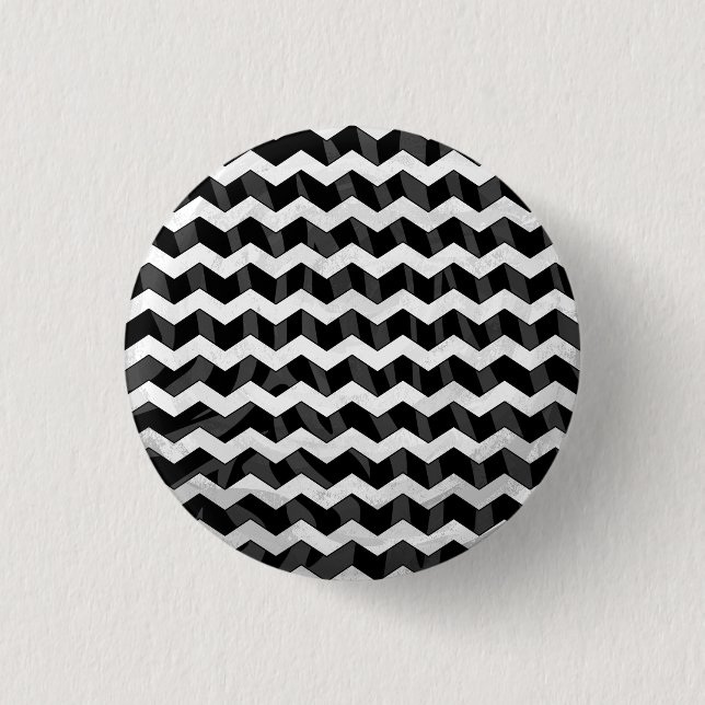 Badge Rond 2,50 Cm Zebra Black et Grey Chevron (Devant)