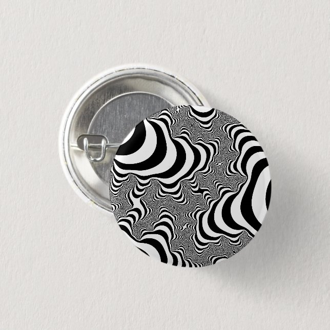 Badge Rond 2,50 Cm Zebra Stripes (Devant & derrière)