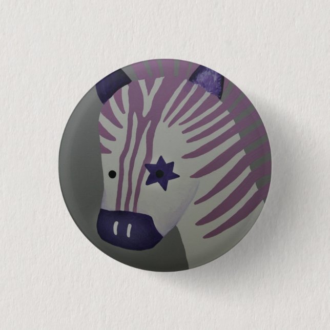 Badge Rond 2,50 Cm Zèbre (Devant)
