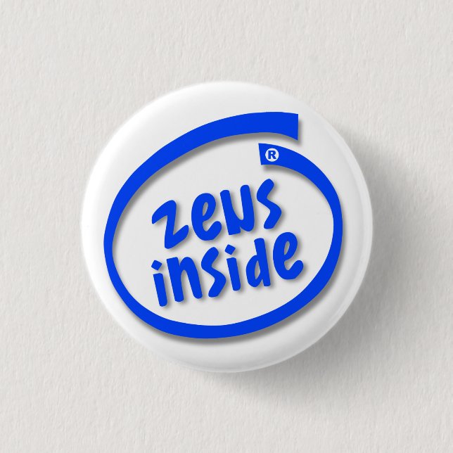 Badge Rond 2,50 Cm Zeus à l'intérieur (Devant)