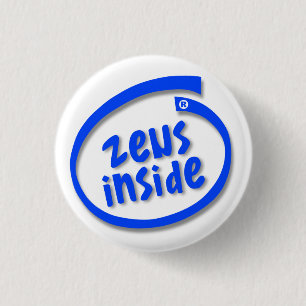 Badge Rond 2,50 Cm Zeus à l'intérieur