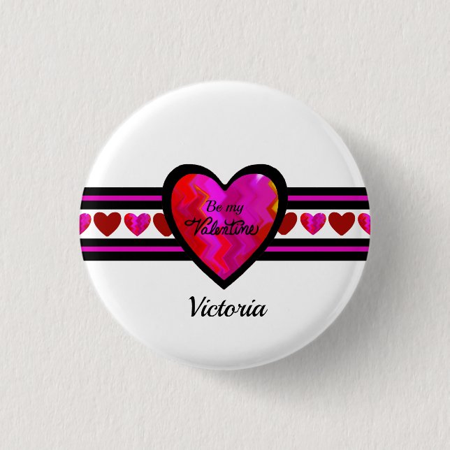 Badge Rond 2,50 Cm ZigZag Conception carrée texturée (Devant)