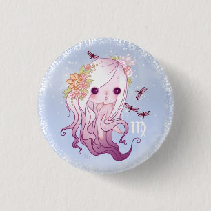 Badge Rond 2,50 Cm Zodiac vierge virgo