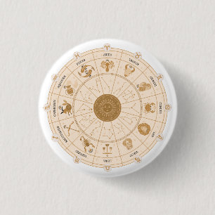Badge Rond 2,50 Cm Zodiaque occidental -