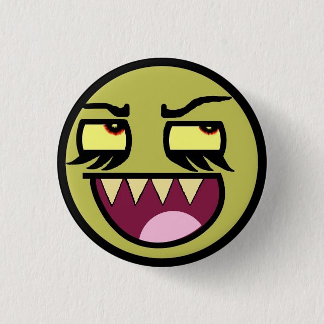 Badge Rond 2,50 Cm Zombi impressionnant (Devant)