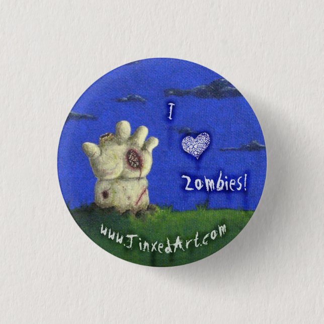 Badge Rond 2,50 Cm Zombis du ♥ I ! bouton (Devant)