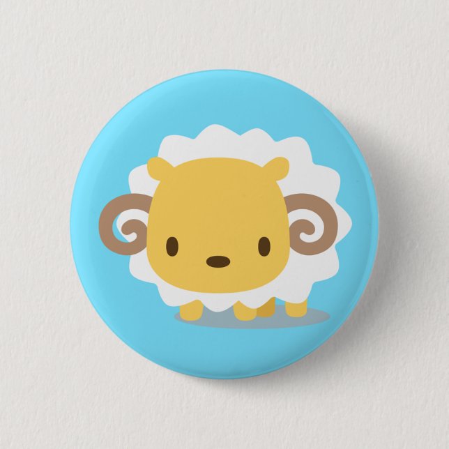 BADGE ROND 5 CM アニマルヒツジ缶バッジ (Devant)