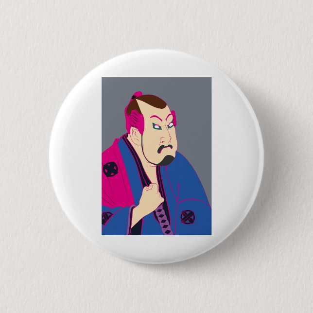 BADGE ROND 5 CM カラフル浮世絵 (Devant)