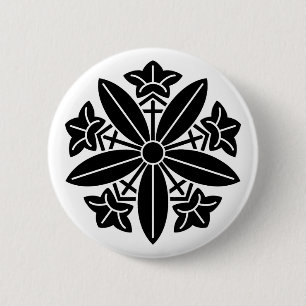 BADGE ROND 5 CM 久 我 竜 胆 車 缶 ジ