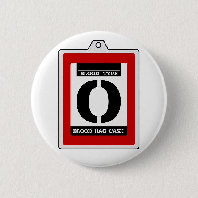 BADGE ROND 5 CM 輸血パック（O型） (Devant)