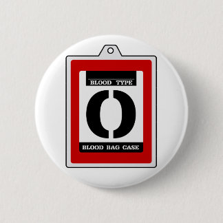 BADGE ROND 5 CM 輸血パック（O型）