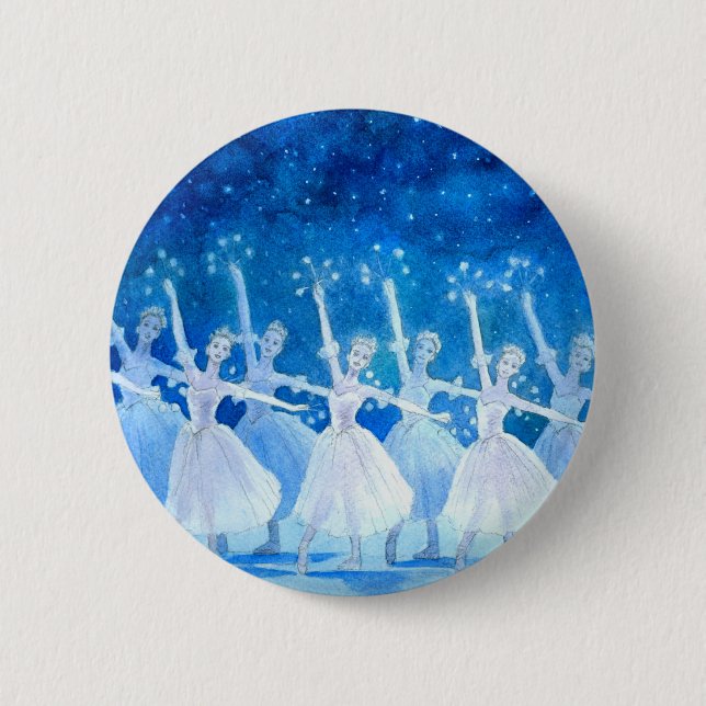 BADGE ROND 5 CM 雪の精の踊り　缶バッジ (Devant)