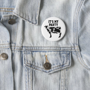 Badge Rond 5 Cm 02de12 Vache sur mesure d'anniversaire