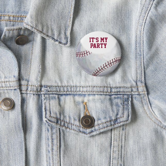Badge Rond 5 Cm 02of12 Anniversaire de baseball sur mesure (En situation)