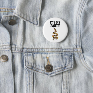Badge Rond 5 Cm 02of12 Anniversaire Serpent Personnalisé