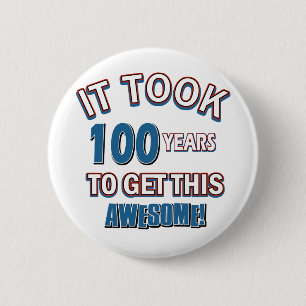 Badge Rond 5 Cm 100 conceptions d'anniversaire d'ans