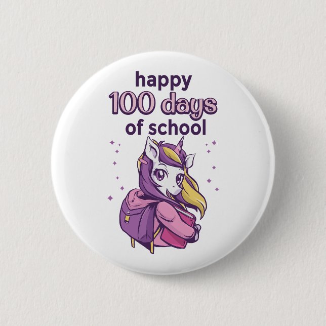 Badge Rond 5 Cm 100 jours d'école (Devant)