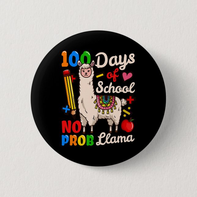 Badge Rond 5 Cm 100 Jours D'École 2 (Devant)