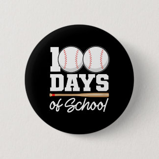 Badge Rond 5 Cm 100 Jours D'École Baseball 100E Jour École Gym T