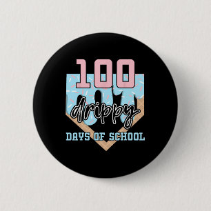 Badge Rond 5 Cm 100 jours dégoulinants d'école Bysebyll Glace 100è