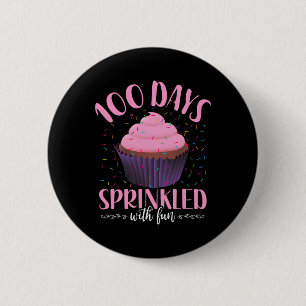 Badge Rond 5 Cm 100 Jours Parsemés De 100 Jours Amusants De Coupe 