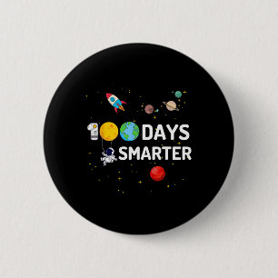 Badge Rond 5 Cm 100 jours plus intelligent drôle 100e jour d'école