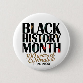 Badge Rond 5 Cm 100 year celebration black history month 2026