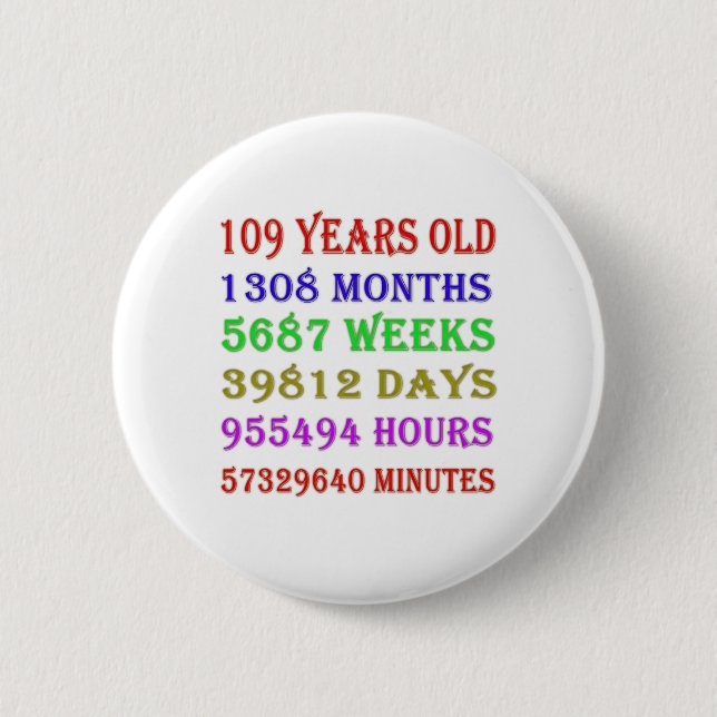 Badge Rond 5 Cm 109e anniversaire Jalons (Devant)