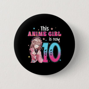 Badge Rond 5 Cm 10 Ans Fille Kawaii Cadeaux Anime Fille 10e Bir
