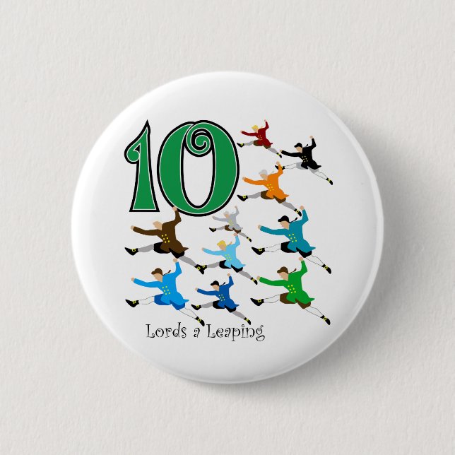 Badge Rond 5 Cm 10 seigneurs Leaping (Devant)