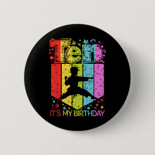 Badge Rond 5 Cm 10e anniversaire garçon fille 10 ans karaté Annive