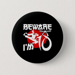 Badge Rond 5 Cm 10e anniversaire Karate 10 ans Karate Anniversaire