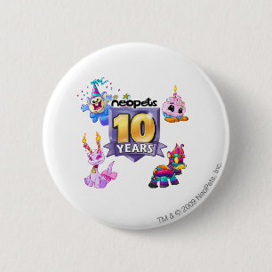 Badge Rond 5 Cm 10ème Logo d'anniversaire