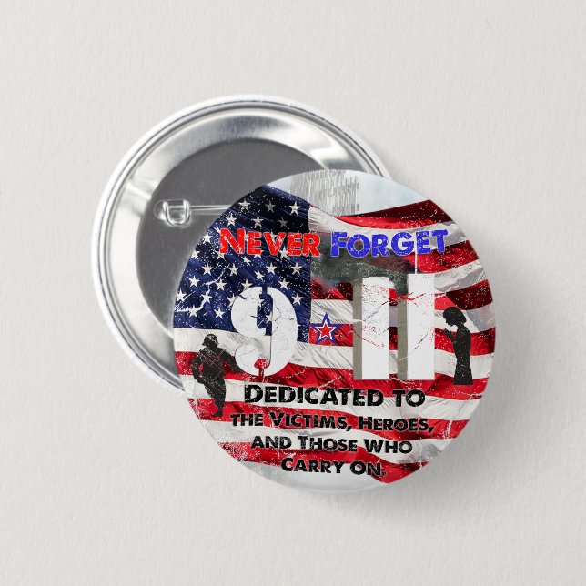 Badge Rond 5 Cm 11 septembre (Devant & derrière)