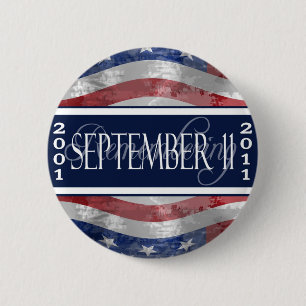 Badge Rond 5 Cm 11 septembre bouton commémoratif