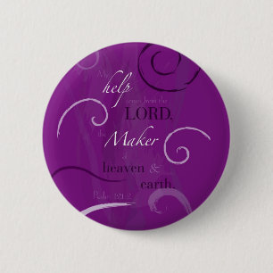 Badge Rond 5 Cm 121:2 de psaume