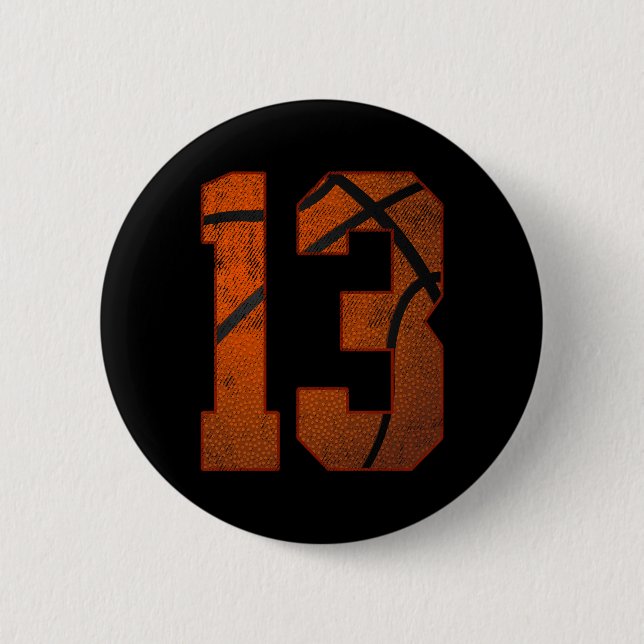 Badge Rond 5 Cm 13e fête d'anniversaire Treize 13 ans Bysketbyl (Devant)