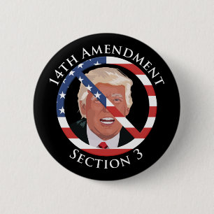 Badge Rond 5 Cm 14e amendement anti-Trump