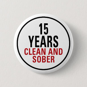 Badge Rond 5 Cm 15 ans propres et sobres