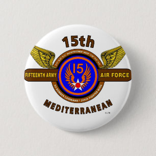 Badge Rond 5 Cm 15ème L'ARMÉE DE L'AIR "CORPS d'AIR d'ARMÉE" WW