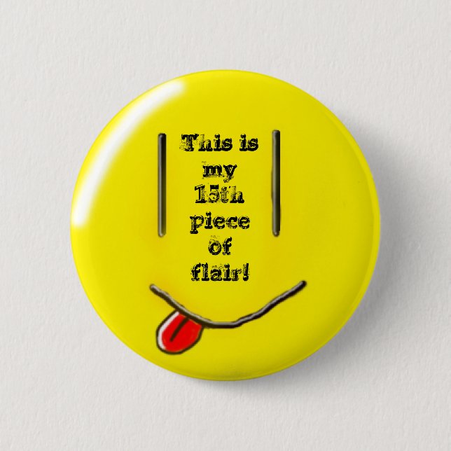 Badge Rond 5 Cm 15ème morceau de talent ! (Devant)