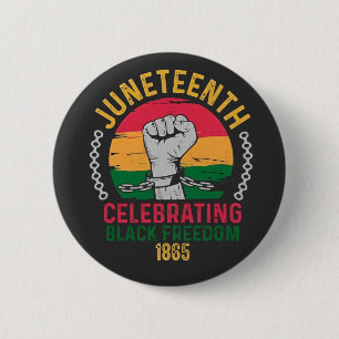 Badge Rond 5 Cm 1865, 1865, fête de la liberté noire
