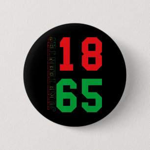Badge Rond 5 Cm 1865 Fier Noir-Africain-Américain