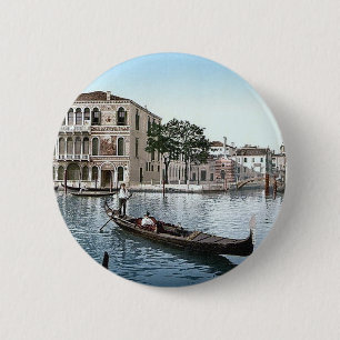 Badge Rond 5 Cm 1890's vintages de l'Italie Venise
