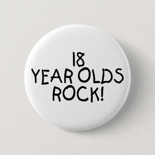 Badge Rond 5 Cm 18 ans de roche