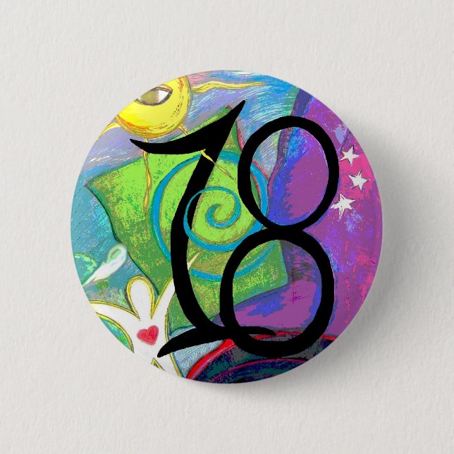 Badge Rond 5 Cm 18 bouton (Devant)