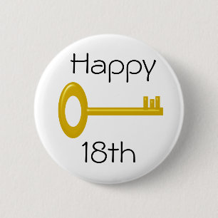 Badge Rond 5 Cm 18ème insigne heureux d'anniversaire