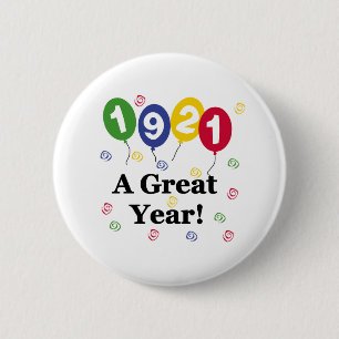 Badge Rond 5 Cm 1921 un anniversaire de grande année